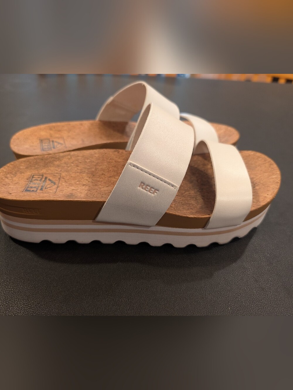 Reef Women’s White Platform Slide Sandals
